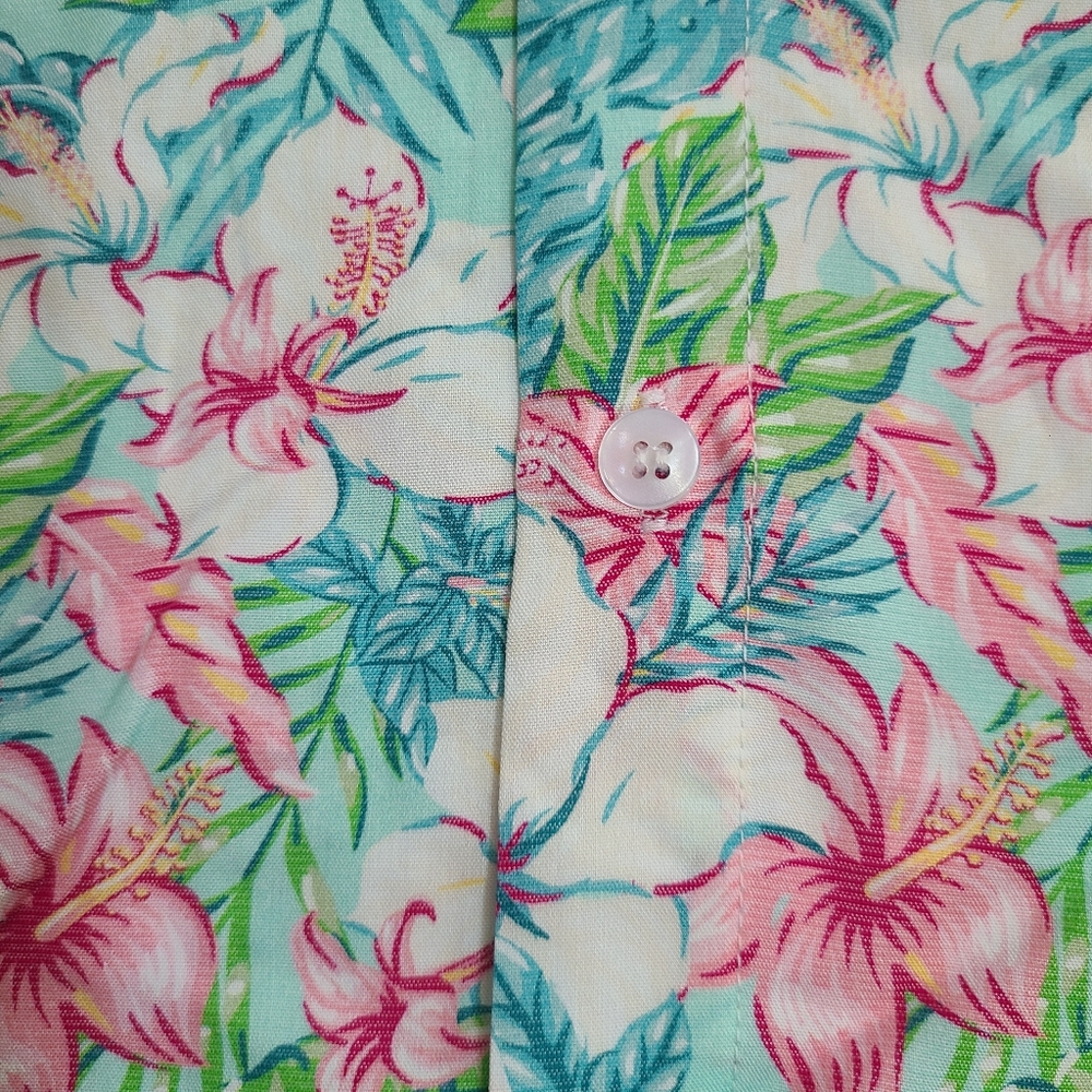 Simply Southern Tropical Stretch Button Down Shirt NWT Mens Large, XL and 2x - Picture 4 of 5